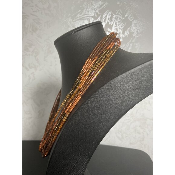 Multistrand Beaded Necklace With Lobster Clasp For Women - Picture 5 of 5